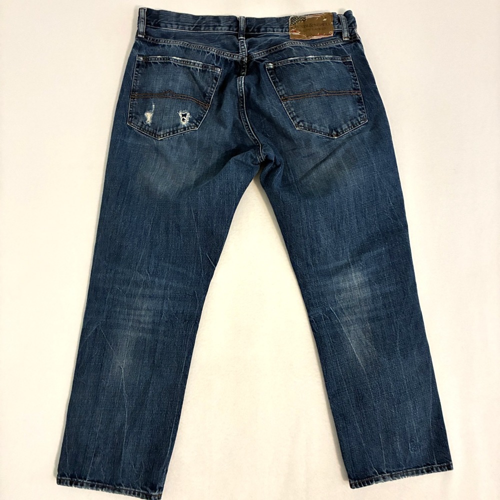 Vtg Denim & Supply Ralph Lauren Straight Leg Jeans Men's 36x30 Distressed Preppy